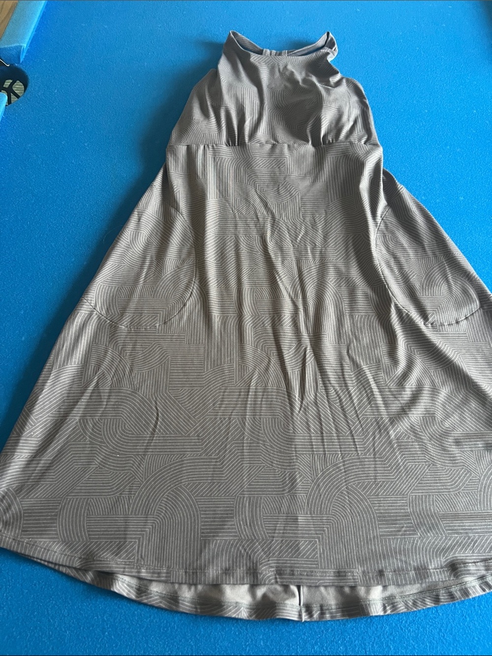 Prana Taupe Geometric A-Line Dress